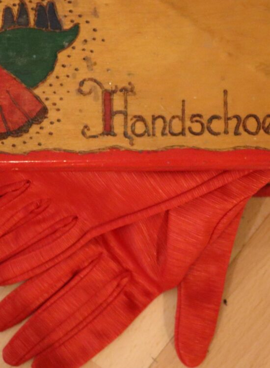 klein - rode handschoenen in doos